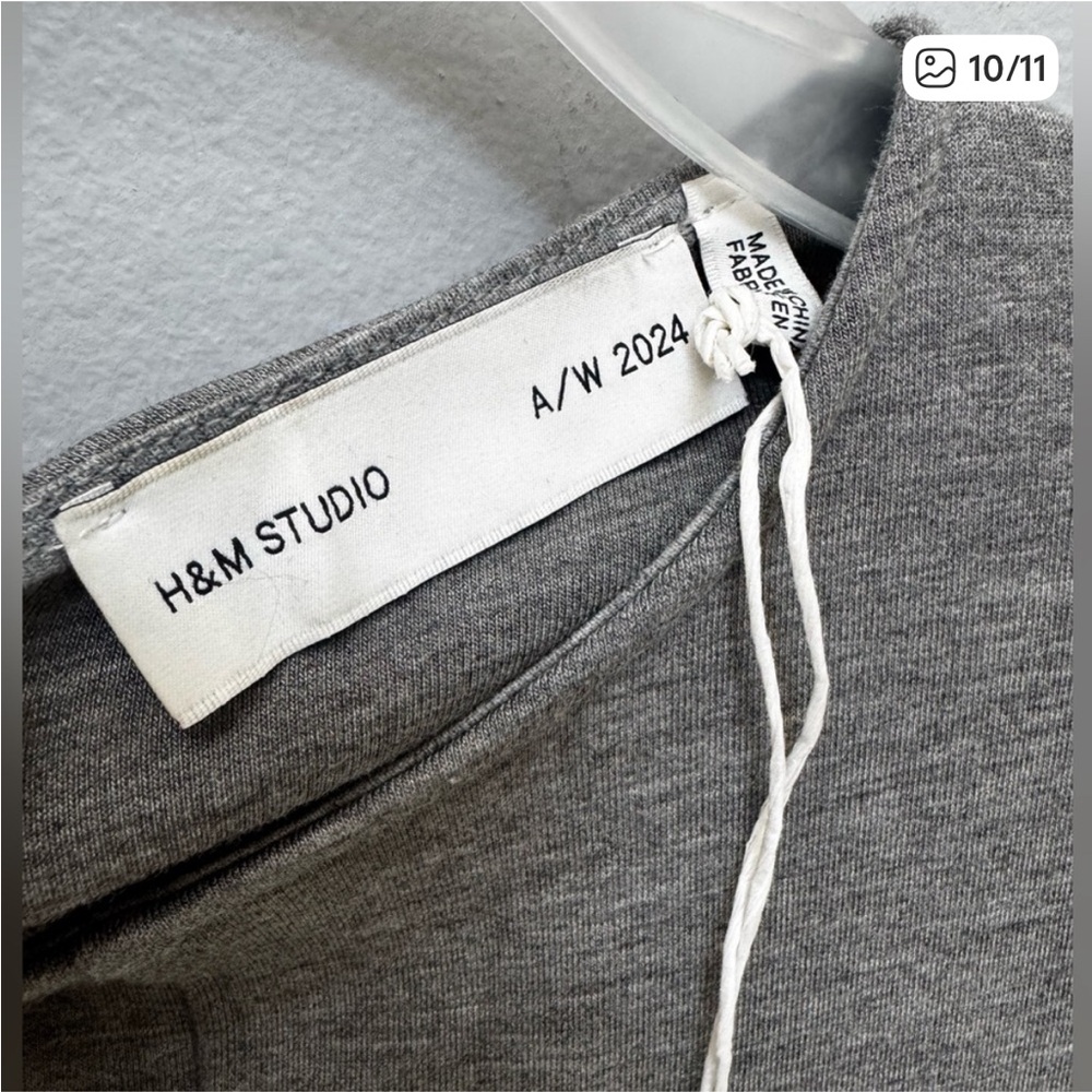 BRAND NEW H&M Studio Gray Hourglass T-Shirt Dress in XS - Picture 10 of 11